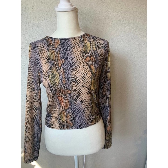 ASOS Multi-Colored Snakeskin Top - Picture 2 of 7